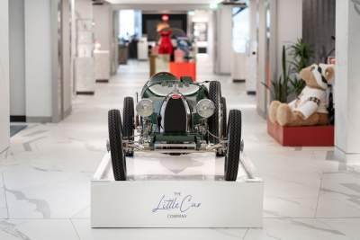 Bugatti Baby II goes on display at Harrods