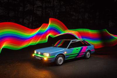 Nissan converts a Bluebird to run on electricity