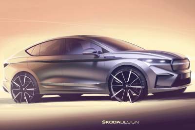 Skoda reveals first design sketches of the Enyaq Coupe iV