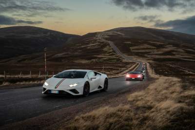 Lamborghinis tour the Scottish Highlands