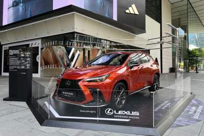 The Lexus NX F Sport is on display at Orchard