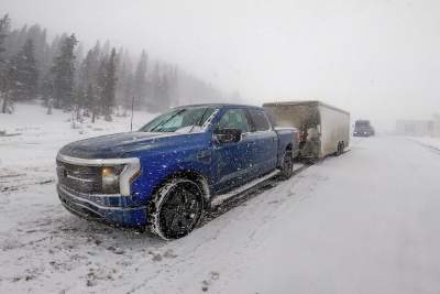Ford takes F-150 Lightning through heat and snow