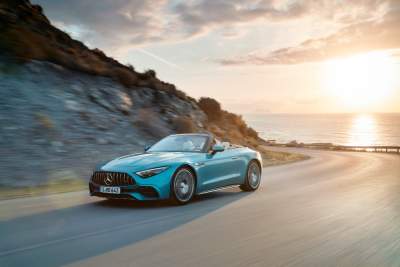 The Mercedes-AMG SL43 comes with an electrically-assisted turbocharger