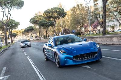 Maserati takes the prototype all-electric GranTurismo out on the streets of Rome