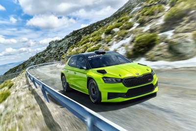 Skoda reveals a bright green new Fabia RS Rally2