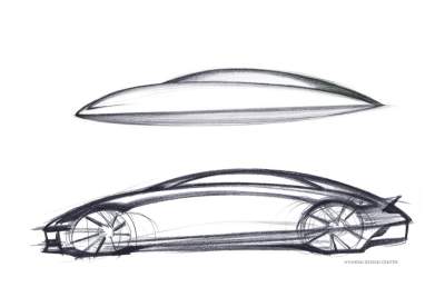 Hyundai reveals first sketch of the Ioniq 6