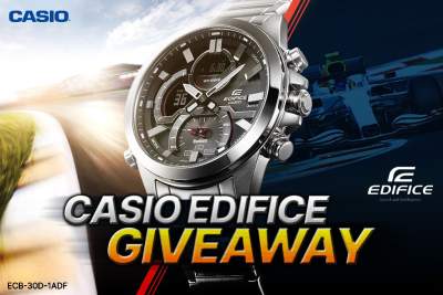 Here is your chance to win a free Casio Edifice ECB-30D-1ADF worth $259