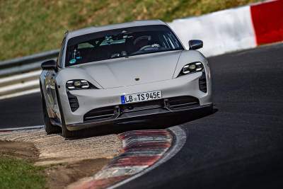 Porsche Taycan sets electric car record timing on the Nurburgring