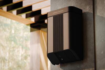 The Simpson & Partners EV solar home charging unit is an elegant solution to wall boxes