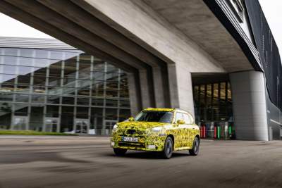 MINI reveals first camouflaged images of electric Countryman