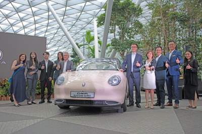 The ORA Good Cat was showcased to the media at Cycle & Carriage and Great Wall Motor's signing ceremony