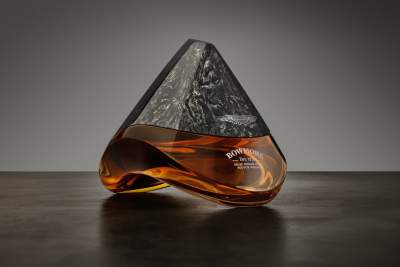 Aston Martin works with Bowmore to design an exquisite decanter for a 52-year old vintage whisky