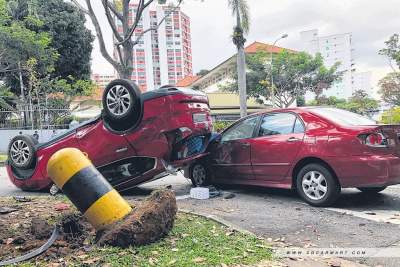Top five car accident spots in Singapore