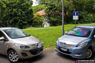 Mazda2 Sedan 1.5 (A) vs Toyota Vios 1.5E (A)