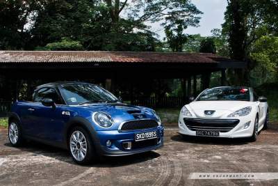 Peugeot RCZ 1.6 Turbo (A) vs MINI Cooper S Coupe 1.6 (A)
