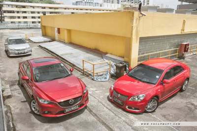 Mazda6 2.5 R (A) vs Suzuki Kizashi 2.4 (A) vs Toyota Camry 2.0 (A)