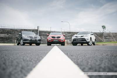 Honda CR-V 2.0 (A) vs Kia Sportage 2.0 SX (A) vs Toyota RAV4 2.0 (A)