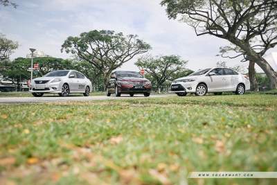Toyota Vios 1.5 G (A) vs Nissan Almera 1.5 Premium (A) vs Honda City 1.5 (A)