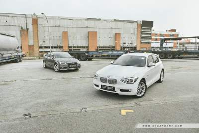 Audi A3 Sportback 1.4 TFSI S-tronic (A) vs BMW 1 Series Hatchback 116i (A)