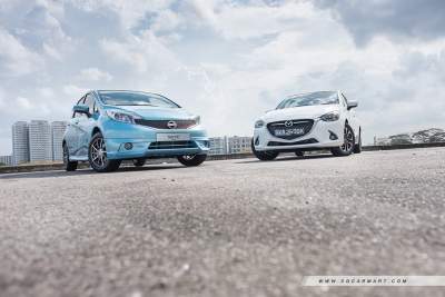 Mazda2 Hatchback 1.5 Deluxe (A) vs Nissan Note 1.2 DIG-S (A)