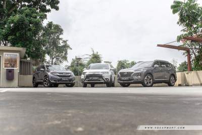 Honda CR-V vs Hyundai Santa Fe vs Mitsubishi Outlander