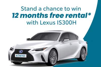 Win a year with the Lexus IS300h with KINTO One!
