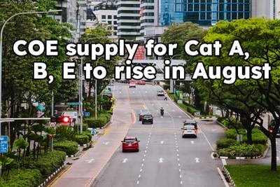 COE supply for private cars to rise in August 2023