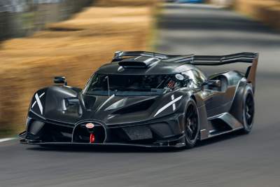 The Bugatti Bolide enthralls spectators at Goodwood