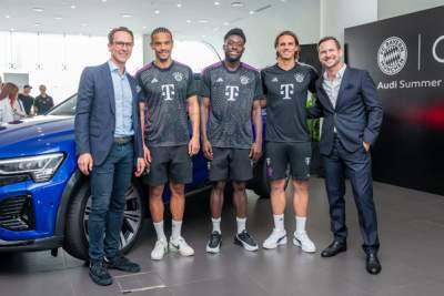 Audi unveils new Q8 e-tron at FC Bayern meet and greet
