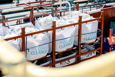 The Ocean Cleanup delivers record 55-ton ocean plastic haul