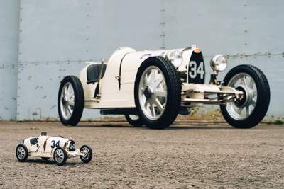 You can now get a scale model with your Bugatti Baby II