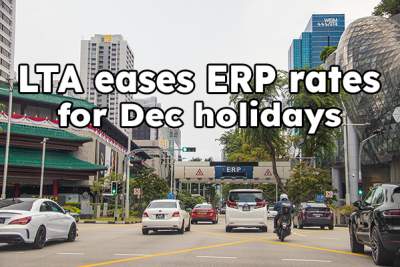 LTA eases ERP rates for upcoming holiday season