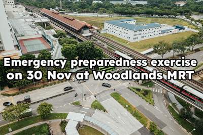 Exercise Station Guard at Woodlands MRT station on 30 Nov