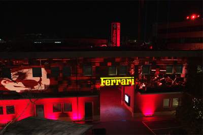 Maranello puts on a light show dedicated to Ferrari's staff