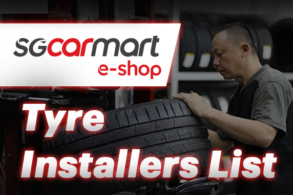 Locations to install your tyres from the Sgcarmart e-Shop