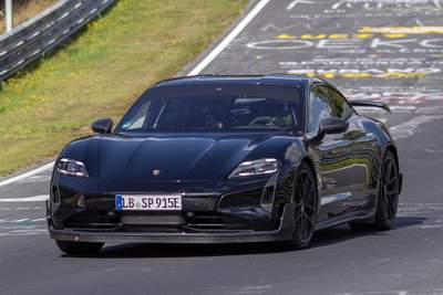 Updated Porsche Taycan sets record lap time at Nordschleife