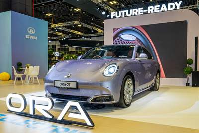 Retro-futuristic ORA 07 coupe showcased at 2024 Motor Show
