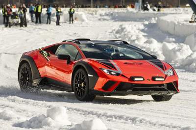 Lamborghini takes on the Zell am See ice race