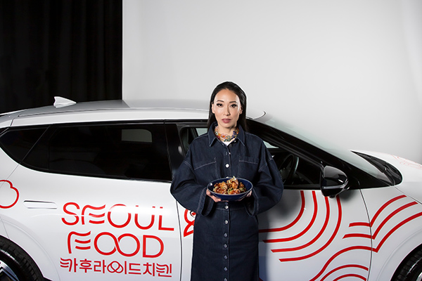 Celebrity Chef Judy Joo cooks with the Kia EV6