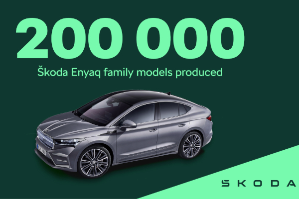 Skoda Auto hits a 200,000 production milestone for the Enyaq
