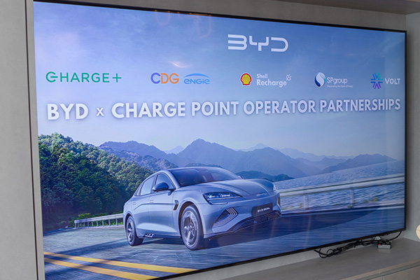 BYD announces landmark partnership with 5 charging operators
