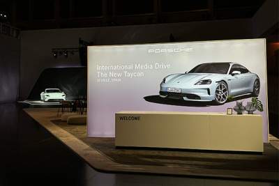 Porsche hosts international media drive of new Taycan