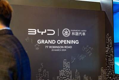 BYD opens its newest showroom at 77 Robinson Road