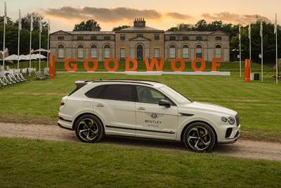 Bentley hosts photo booth and dog march at Goodwoof