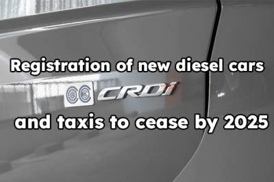 Registration of new diesel cars and taxis to cease by 2025