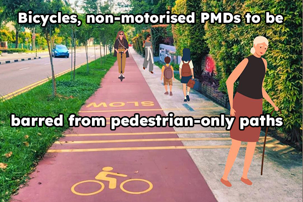 Cyclists to be barred from footpaths next to cycling paths