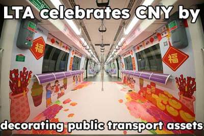 LTA celebrates CNY by decorating public transport assets