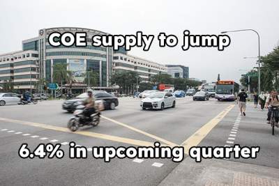 COE supply to climb 6.4% for the upcoming quarter