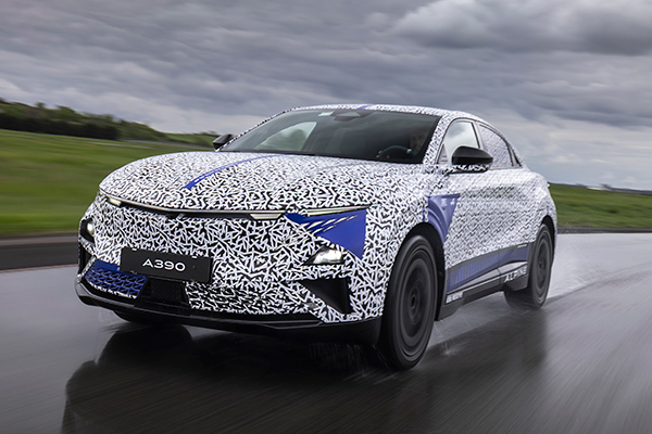 Alpine A390 undergoes handling tests