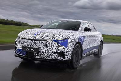 Alpine A390 undergoes handling tests